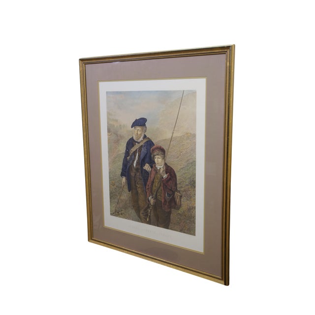Victorian Antique William Wellstood Steady Johnnie Fishing Engraving After Erskine Nicol For Sale - Image 3 of 15