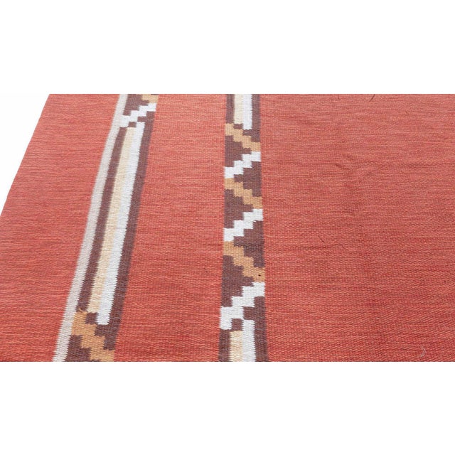 Art Deco Swedish flat weave rug. Size: 8'0" × 12'0" (243 × 365 cm) Infused with the timeless elegance of Swedish design,...