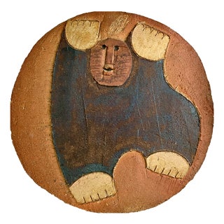 After Jean Derval, Large Ceramic Piece from the 1970s, 49cm For Sale