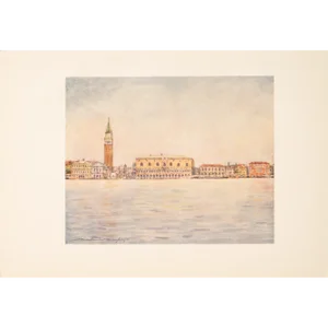 1912 Mortimer Menpes "Panorama Seen From At. Mark's Basin", Original Full-Color Print of Venice