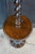 Antique English Oak Barley Twisted Library Floor Lamp Side End Table For Sale - Image 6 of 18