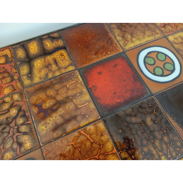 Vintage Rectangular Coffee Table in Steel and Ceramic, 1960s For Sale - Image 14 of 16