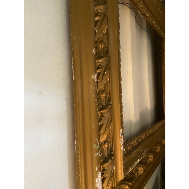 Gold Vintage Large Gilded Frame For Sale - Image 8 of 11