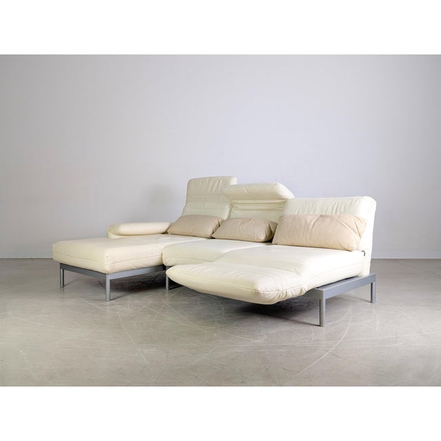 Plura Corner Sofa in Light Beige Leather from Rolf Benz For Sale - Image 9 of 16