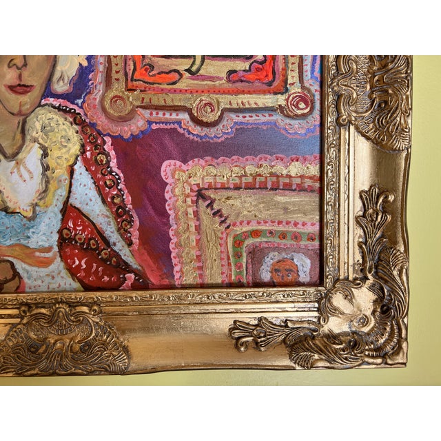2020s Textured Painting on Canvas by Serg Graff, Portrait of Elizabeth Hamilton, Coa For Sale - Image 5 of 10