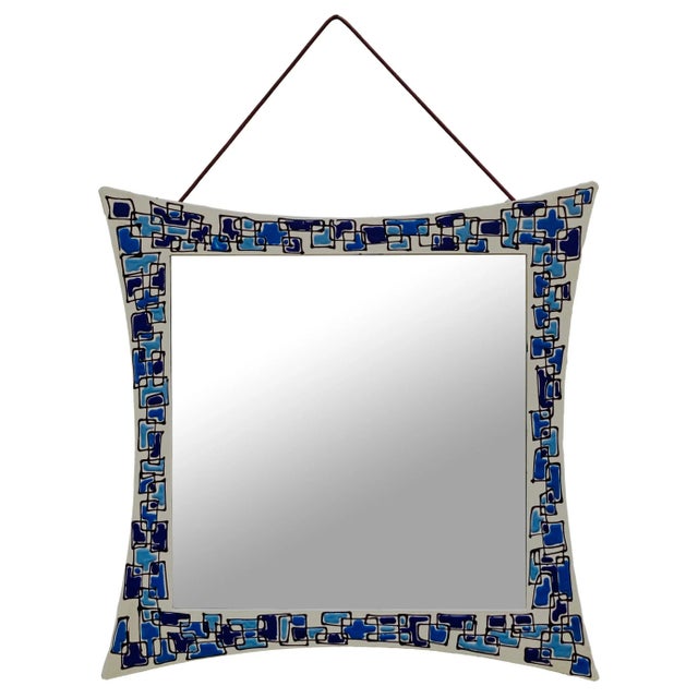 Mid-Century Wall Mirror by Siva Poggibonsi, Italy, 1950s For Sale - Image 6 of 6