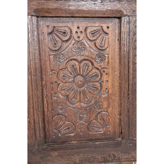 Antique Oak Chest, 1700s For Sale - Image 4 of 6