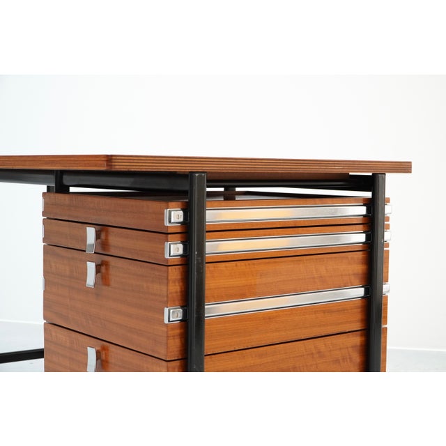 Vintage Writing Desk by Jules Wabbes for Mobilier Universel, Belgium, 1960s For Sale - Image 10 of 16