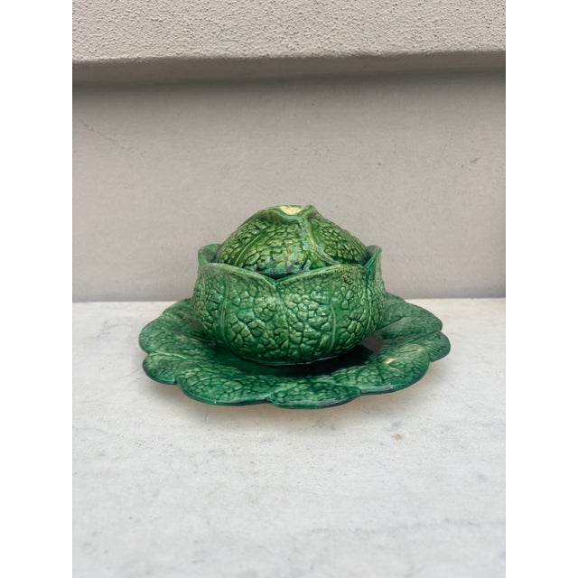 19th Century French Majolica Cabbage Tureen Saint Honore.
