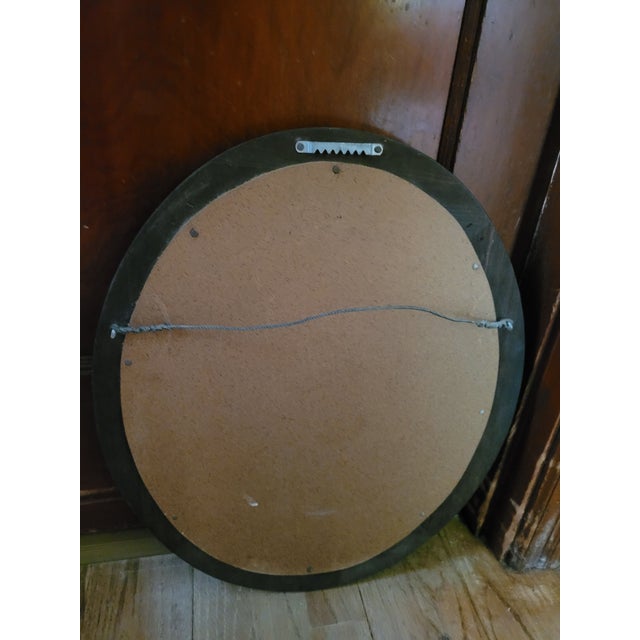 Antique wood oval mirror. Perfect for that last look before you walk out the door.