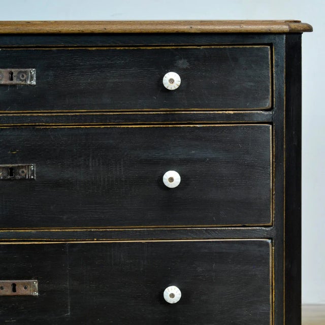 Black Oak and Pine Chest of Drawers, 1910s For Sale - Image 8 of 13