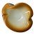 Vintage 1950s Alfredo Barbini Murano Glass Clam Shell Bowl Gold Fleck For Sale