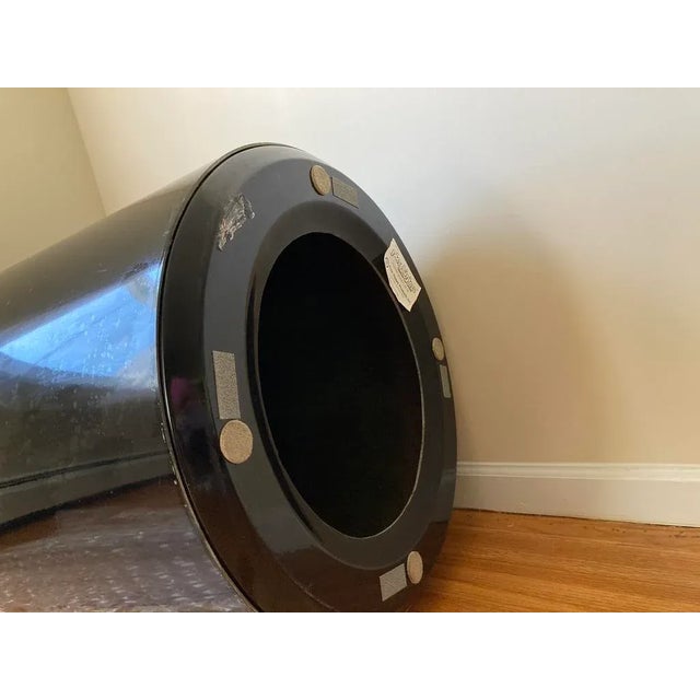 Peter Pepper Products Black Pedestal Table or Side Cocktail Table in Glossy Plastiglas by Peter Pepper Products, 1970s, Signed For Sale - Image 4 of 12