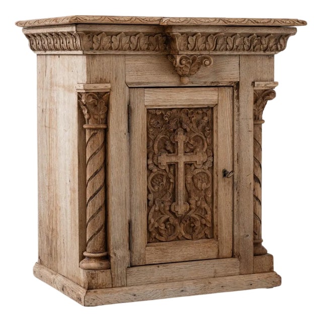 19th Century Belgian Bleached Oak Box For Sale