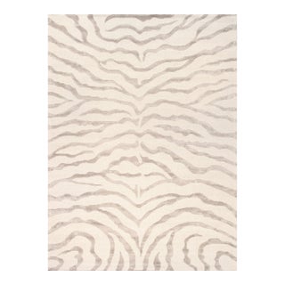 Edgy Hand-Tufted Ivory Area Rug- 8' 9'' X 11' 9'' For Sale
