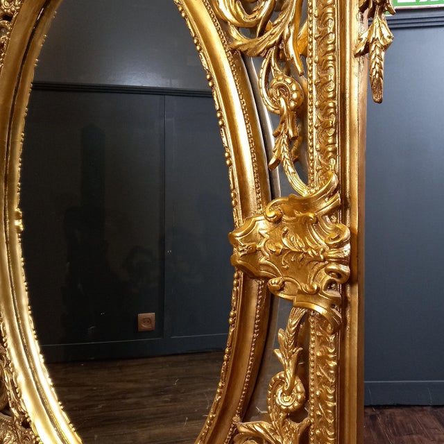 Vintage Oval Rococo Mirror, 1960s For Sale - Image 15 of 18