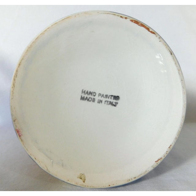 Vintage C1980s Italian Hand Painted Floral Syrup Pitcher W/ Handle Italy For Sale In West Palm - Image 6 of 7