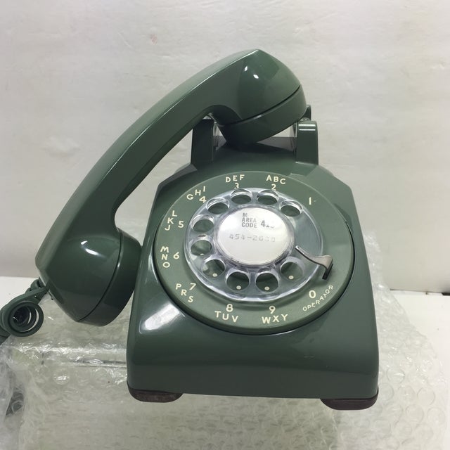 Vintage Western Electric Green 500 Rotary Phone | Chairish