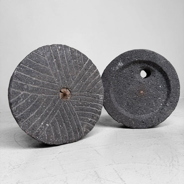 Wood ​Japanese Ishi-Usu Grinding Stones, 1900s-1950s, Set of 2 For Sale - Image 7 of 14