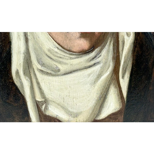 Renaissance Early 18th Century Old Master Oil on Panel of the Virgin of Sorrows For Sale - Image 3 of 4