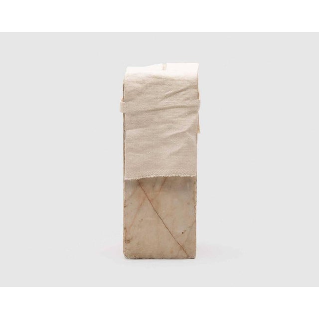 Textile Maria Dompe, Lady, Marble and Fabric Conceptual Abstract Sculpture Maria Dompe For Sale - Image 7 of 8