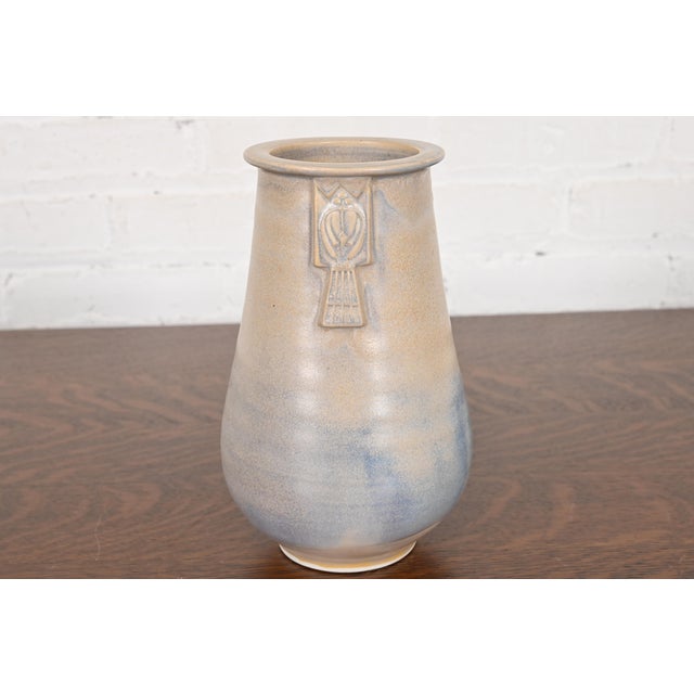 Roycroft Pottery Arts & Crafts Glazed Ceramic Vase For Sale - Image 12 of 12