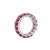 Modern 14k White Gold Natural Ruby Eternity Band, Size 6.5 For Sale - Image 3 of 9