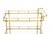 Mid-Century Modern Mid-Century Modern Brass Two-Tier Bar Cart For Sale - Image 3 of 7