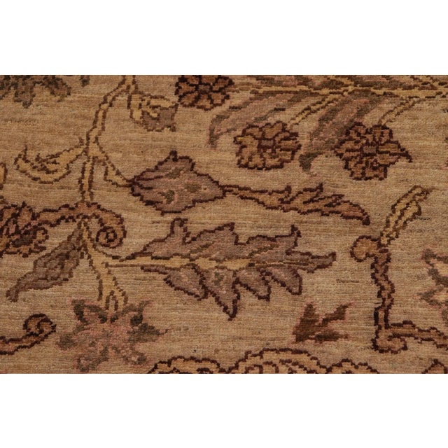 Rustic Oriental Ziegler Green Brown Hand-Knotted Wool Rug- 8'2'' X 10'1'' For Sale - Image 3 of 7