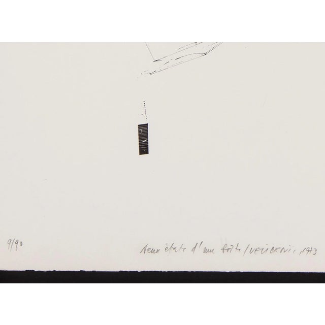 1990s Abstract Figurative Lithograph Numbered 9/90 by Vladimir Velickovic, Framed For Sale - Image 4 of 5