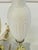Vintage 1960s Frosted White Glass Table Lamps W/ Marble Bases, Pair For Sale - Image 4 of 9