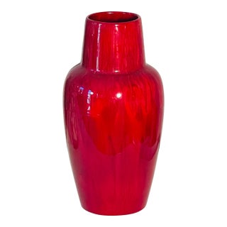 Antique Zsolnay Oxblood Red Ceramic Vase For Sale