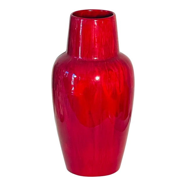 Antique Zsolnay Oxblood Red Ceramic Vase For Sale