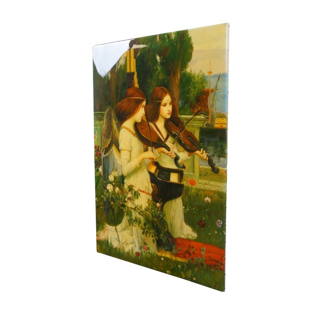 Late 20th century oil on canvas painting after a detail of "Saint Cecilia" by John William Waterhouse, originally painted...