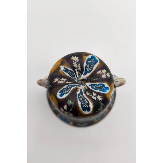Brown Art Nouveau Murano Millefiori Glass Vase by Fratelli Toso for Fratelli Toso, 1890s For Sale - Image 8 of 10