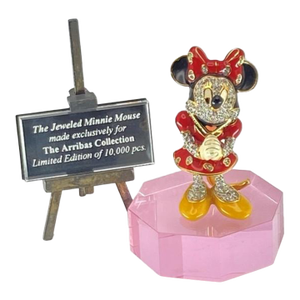 Disney Arribas Brothers Swarovski Jeweled Minnie Mouse Figurine Cristal Collection (Limited Edition #790/10,000 With Original Boxes and Certificate)