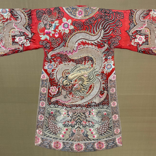 19th Century Dragon Kimono Robe for Chinese Theater For Sale - Image 4 of 12