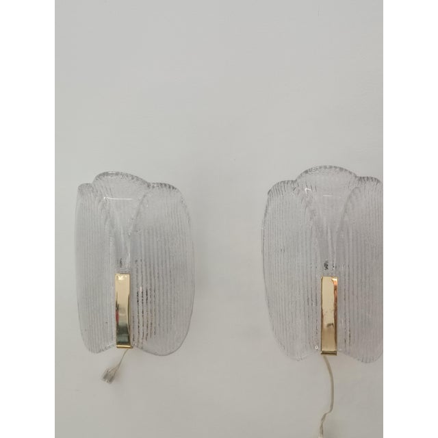 Wall Sconces attributed to Carl Fagerlund for Orrefors, 1970s, Set of 2 For Sale - Image 6 of 14