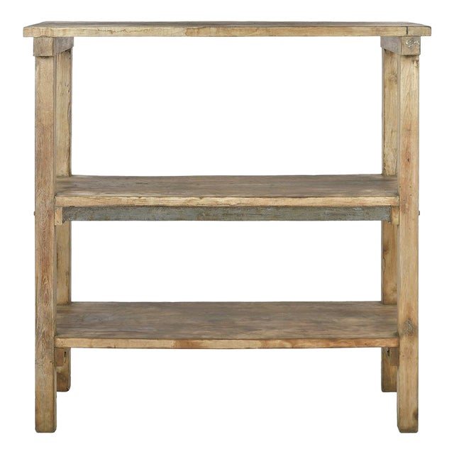 Three-Tier Solid Wood Shelf For Sale