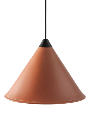Namibia Leather Cone Lamp by Cuero Design