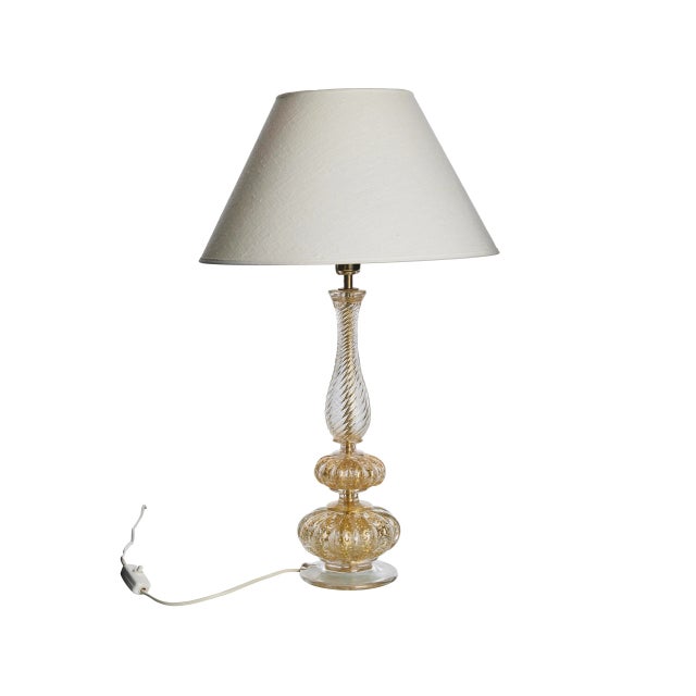 Mid-Century Modern Murano Glass Table Lamp by Barovier and Toso, Italy, 1960s For Sale - Image 3 of 5