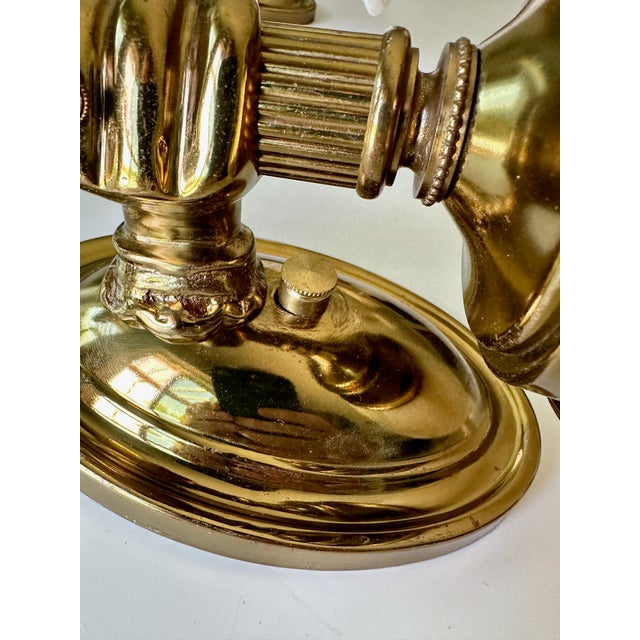 French Devoluy Hand Torch Brass Wall Sconces For Sale - Image 12 of 18