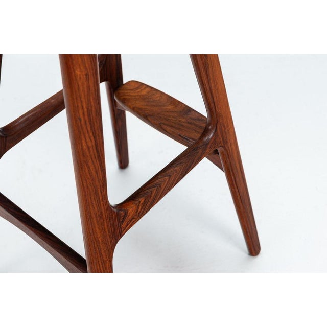 OD61 Bar Stools in Santos Rosewood by Erik Buck for Oddense, Denmark, 1965, Set of 3 For Sale - Image 9 of 12