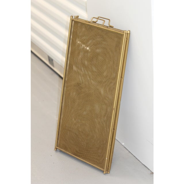 Minimalist Gold Foldable Fireplace Screen, 1950s For Sale - Image 6 of 11