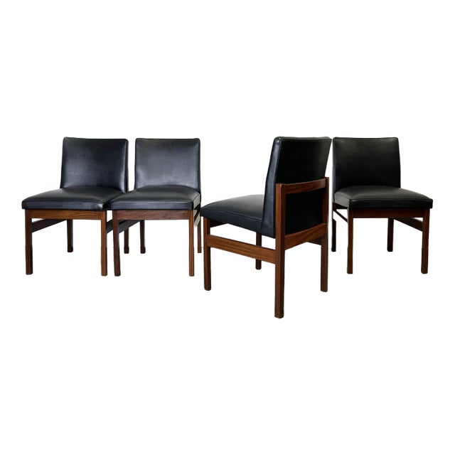 Mid-Century Solid Teak Dining Chairs by Peter Hayward for Vanson, 1960s, Set of 4 For Sale