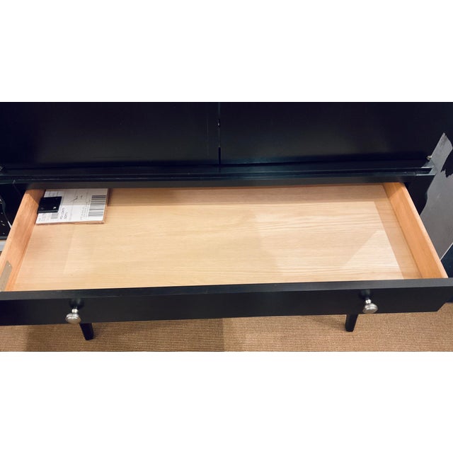 Modern Century Modern Black Tribeca Bar Cabinet For Sale - Image 3 of 10