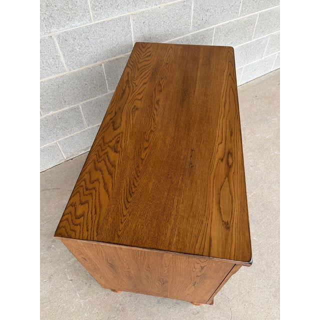 Broyhill Broyhill Attic Heirlooms Distressed Oak Media Cabinet - Tv Cabinet For Sale - Image 4 of 12