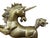 Figurative Vintage Solid and Heavy Brass Unicorn Statue on Marble Base For Sale - Image 3 of 12
