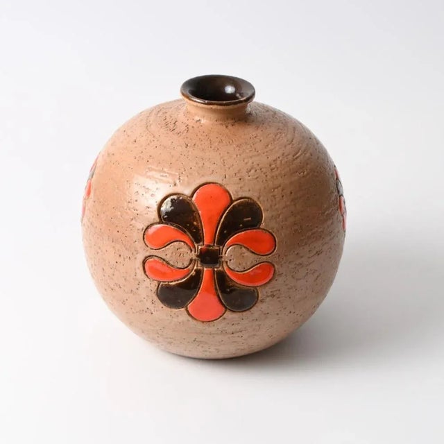 1970s Vintage Ball-Shaped Vase by Aldo Londi for Bitossi, 1970s For Sale - Image 5 of 8