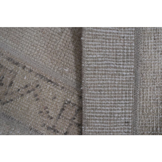 Textile 1960 Vintage Anatolian Patchwork Area Rug - Muted Neutral & Pastel Pink For Sale - Image 7 of 11
